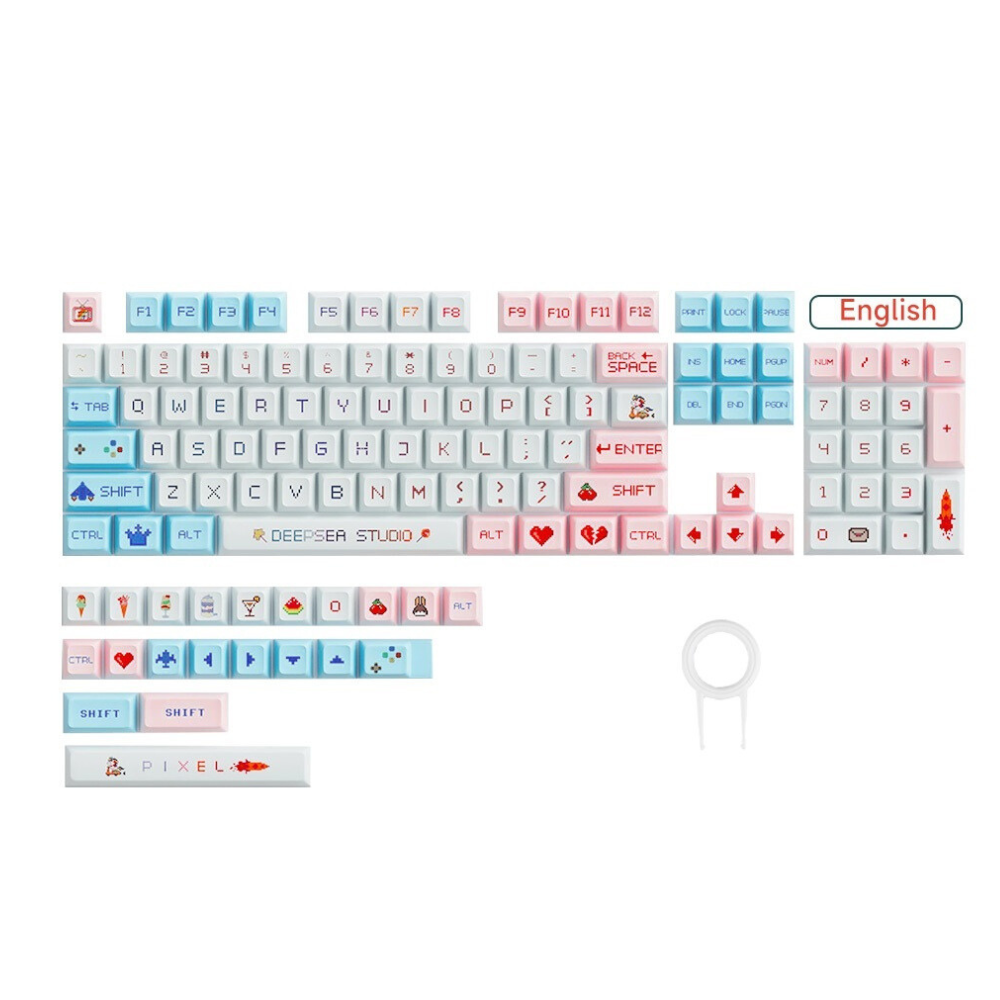 Keycap Keyboard Pixel Wars 132 Keys Pbt Dye Sublimation Mechanical Keycaps Pack