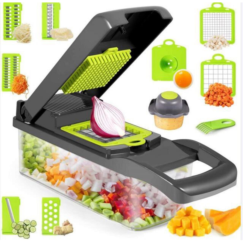 12In1 Manual Vegetable Chopper Kitchen Gadgets Food Onion Cutter Slicer