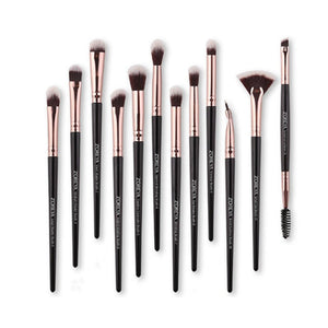 12Pcs Cosmetic Brush Tool Sets Professional Black