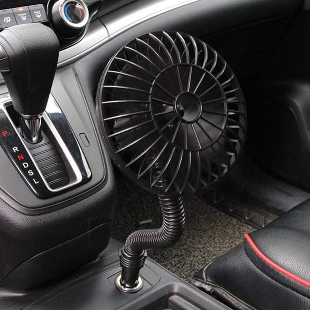 12V Car Electric Fan Black