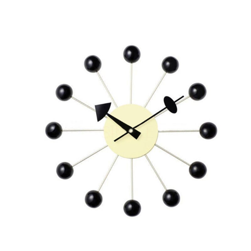 13 Inch Simple Candy Wall Clock Solid Color Colored Silent Suitable For Living Room Dining Black