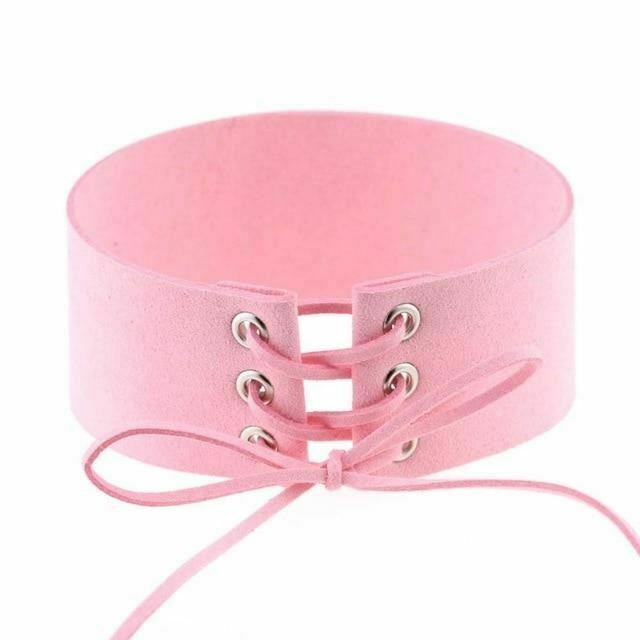 House Of Dasein Bdsm Lace Up Collar Sexy Submissive Choker Necklace Bondage Restraints