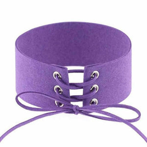 House Of Dasein Bdsm Lace Up Collar Sexy Submissive Choker Necklace Bondage Restraints