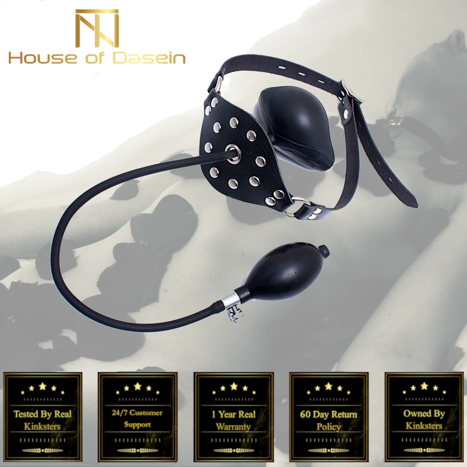 House Of Dasein Inflatable Gag Face Muzzle Bondage Kink Fetish