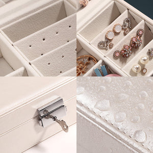 Veile Studios Faux Leather Locking Single Layer Jewellery Storage Box