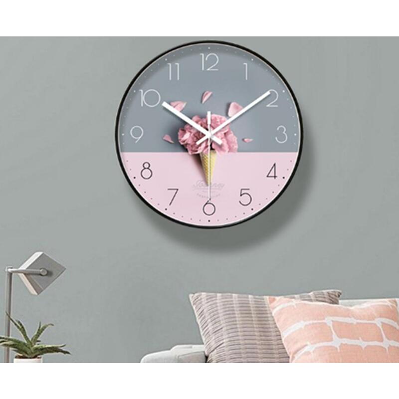 14 Inch Simple Petals Classic Mute Wall Clock Home Living Room Office Decoration