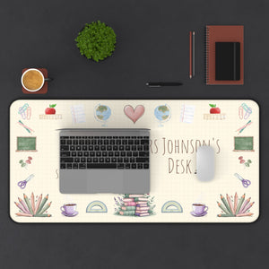 Personalized Teacher Desk Mat Cute Classroom Decor Gift for Teachers Custom Desk Accessory Inspirational Mouse Pad