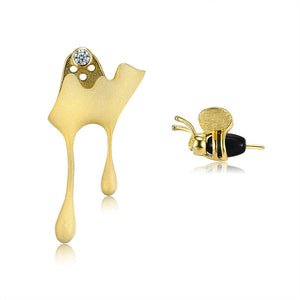 Veile Studios Honey Drop Asymmetric Sterling Silver Earrings Fashionable Commuter Style