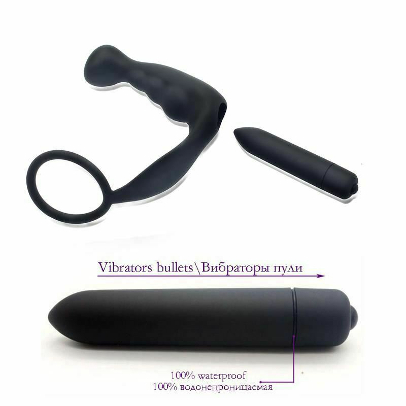 House Of Dasein Cock Ring Vibrating Anal Plug Prostate Massager Bullet Vibrator 10 Modes Men