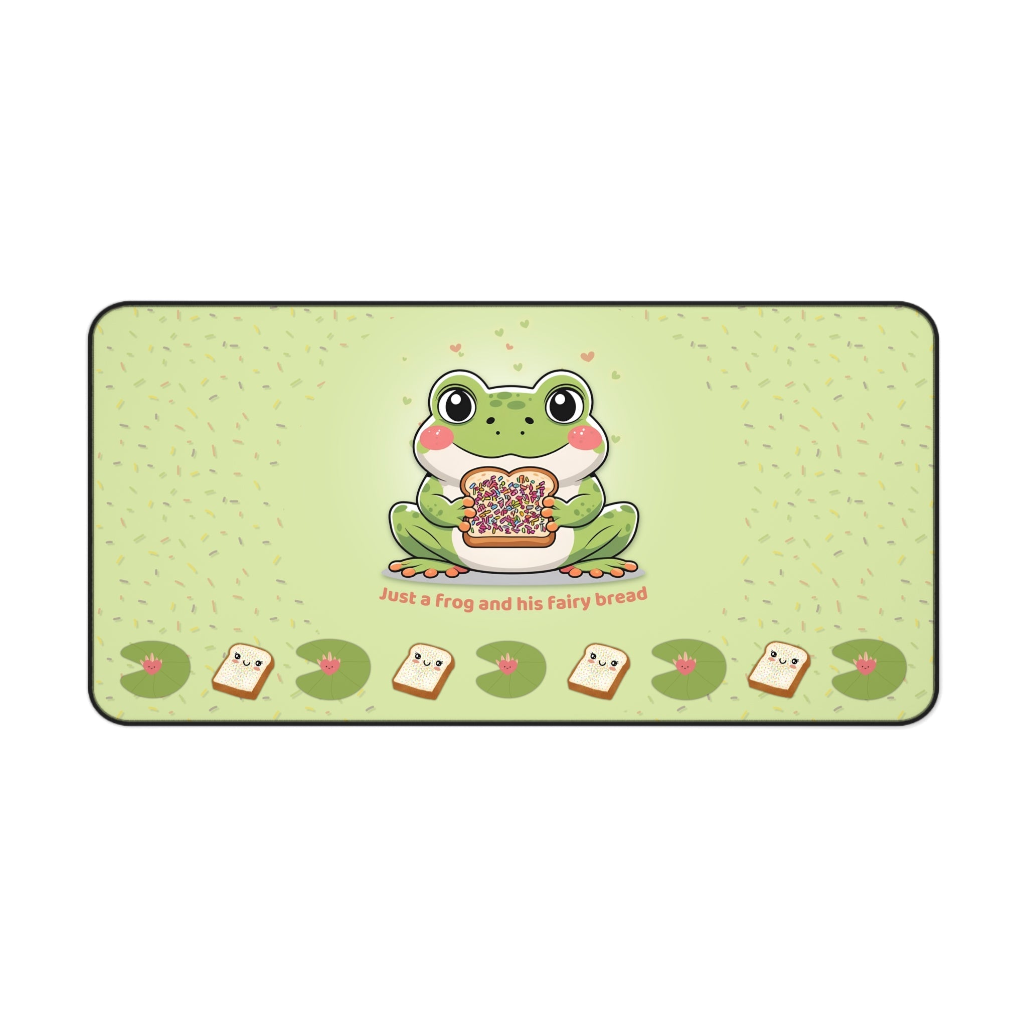 Cute Frog Desk Mat Kawaii Gaming Mouse Pad Whimsical Office Home Decor Gift For Nature Lovers Pastel Work Or Study