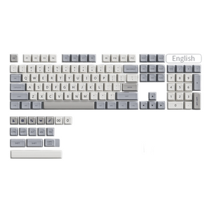 Keycap Keyboard Grey White 132 Keys Pbt Dye Sublimation Switch Fit Pack