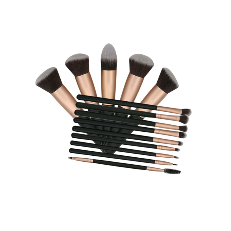 14Pcs Makeup Brushes Set Powder Foundation Eyeshadow Up Rose Gold