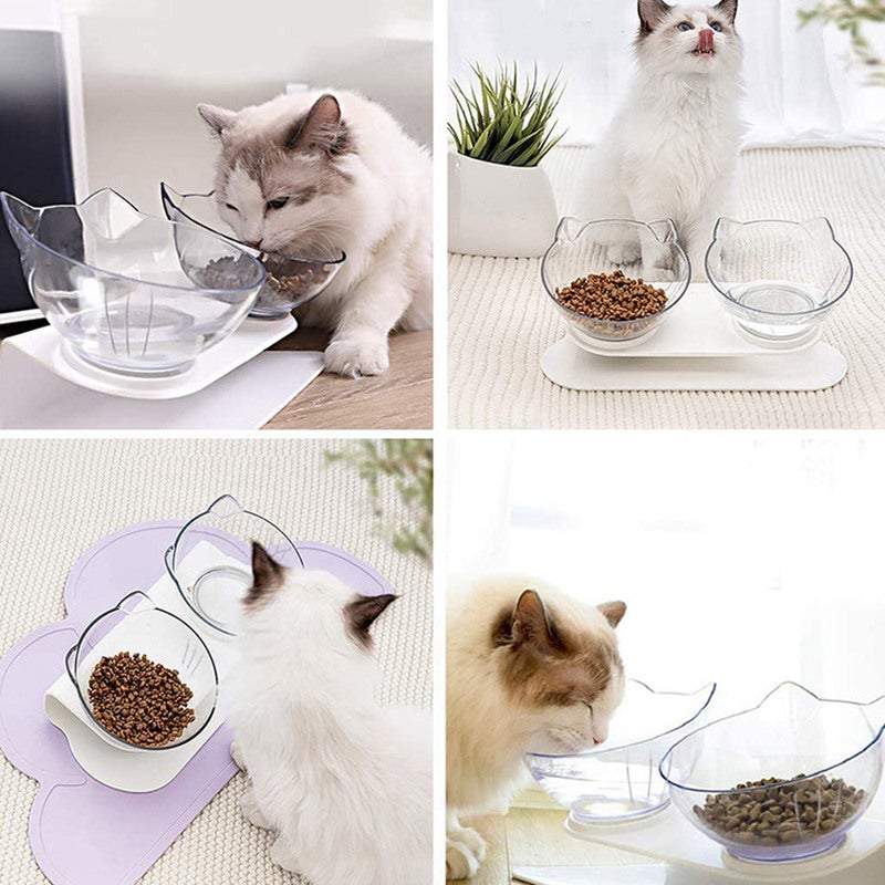 Pet Bowls Feeders Tilted Elevated Cat For Food And Water