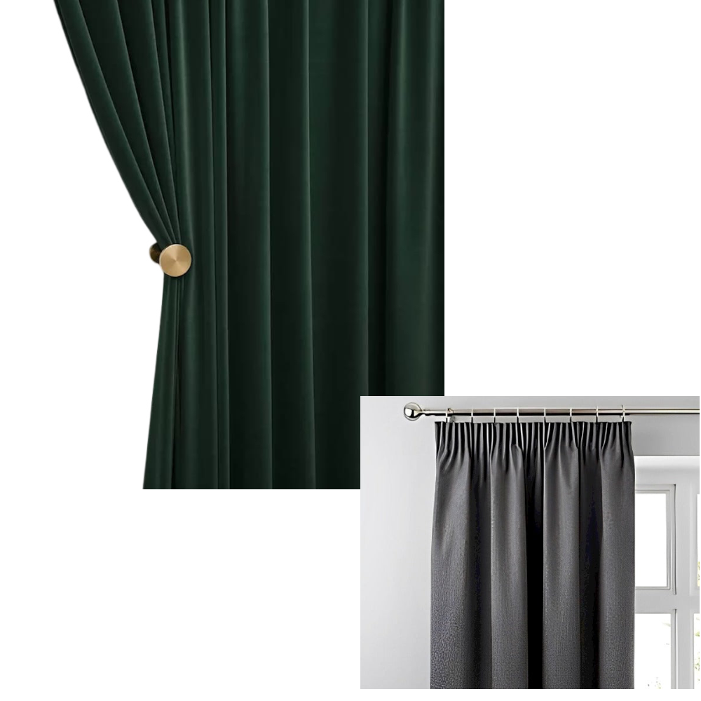 150 Centimetre Green High Quality Modern Velvet Blackout Curtains For Living Room Bedroom Dining Drape