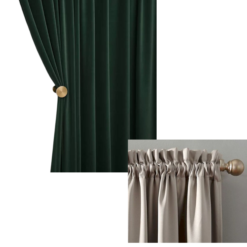 150 Centimetre Green High Quality Modern Velvet Blackout Curtains For Living Room Bedroom Dining Drape