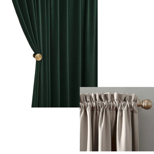 150 Centimetre Green High Quality Modern Velvet Blackout Curtains For Living Room Bedroom Dining Drape