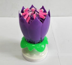 Lotus Flower Candle Cake Decorating Supplies Happy Birthday Gift