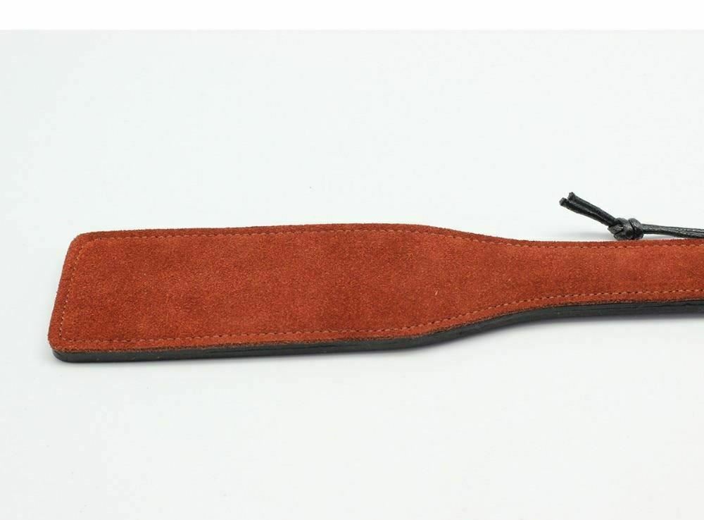 House Of Dasein Luxury Brown Leather Spanking Paddle Suede Spanker Bdsm Impact Play Fetish