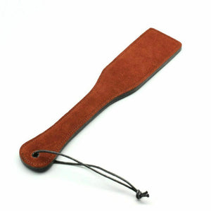 House Of Dasein Luxury Brown Leather Spanking Paddle Suede Spanker Bdsm Impact Play Fetish