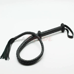 House Of Dasein Braided Leather Bullwhip Fetish Spanking Impact Play Riding Whip Bdsm