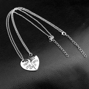 Veile Studios Heart Shape Pendant Couples Necklace Her One His Only Valentine's Day Romantic Gifts