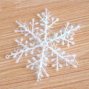 15Pcs Christmas Snowflakes Tree Ornaments Home Party Holiday Festival Decor White 11Cm