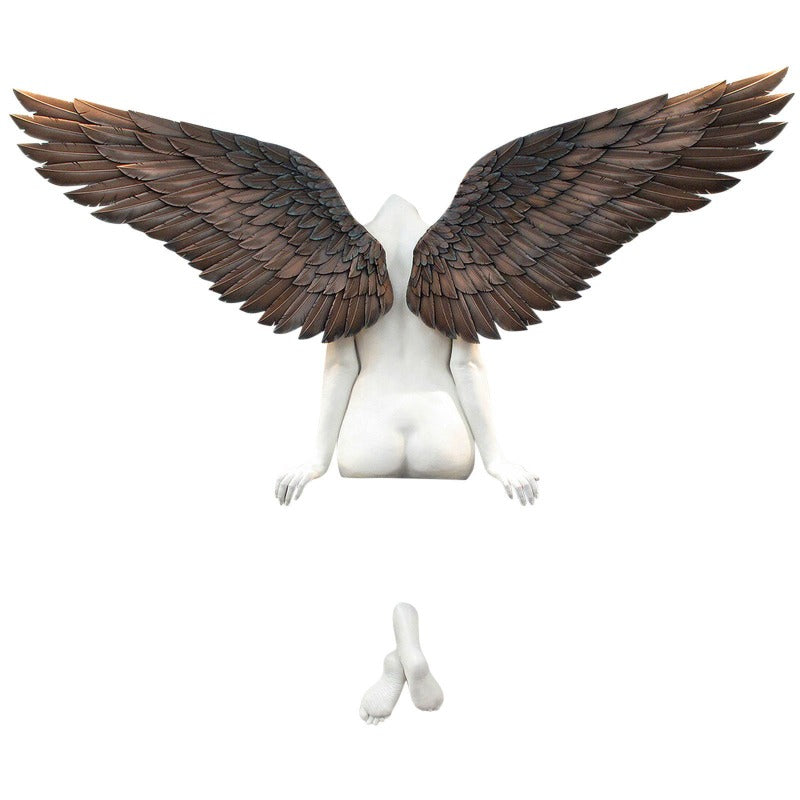 Angel Resin Wall Decoration Wings Ornaments For Home And Garden Dcor Sculptures