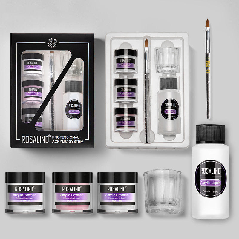 Nail Powder Acrylic System Kit Professional Art Tool Set For Extension And Carving