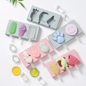 Silicone Animals Shapes Ice Cream Mold With Lid