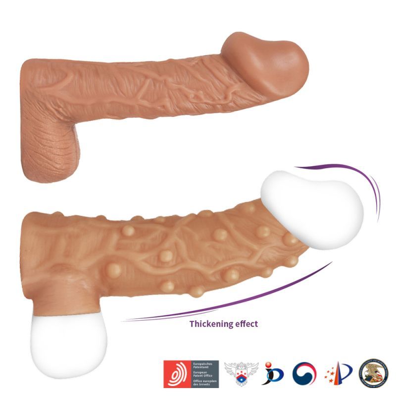 Nude Penis Sleeve Small Soft Silicone Realistic Textured Enhancer 2