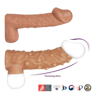 Nude Penis Sleeve Small Soft Silicone Realistic Textured Enhancer 2