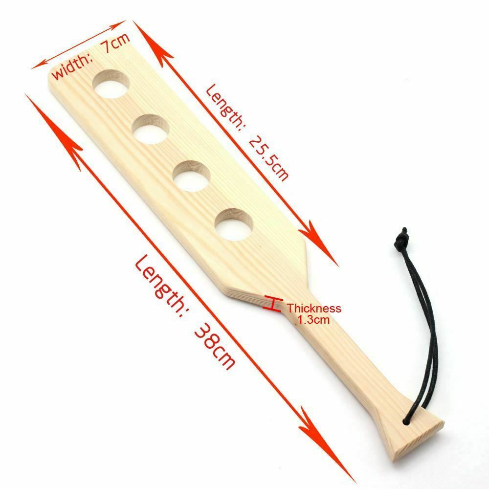 House Of Dasein 38Cm Cut Out Holes Wooden Spanking Paddle Bdsm Impact Play Fetish