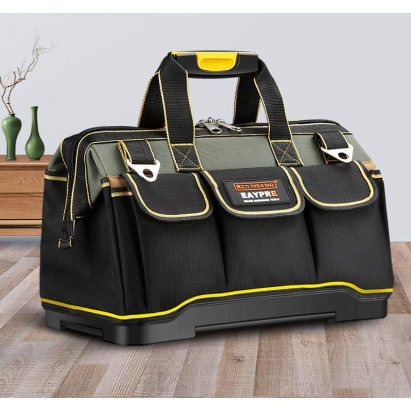 Power Tools 18 Inch Hardware Kit Bag Close Top Heavy Duty Moulded Base Storage Box With Shoulder Strap