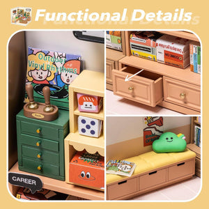 Robotime Diy Miniature Dollhouse Kits Super Store Fascinating Book Dw004