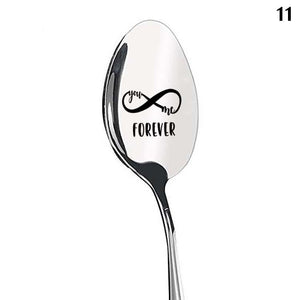 Valentine's Day Gift Stainless Steel Long Handle Spoon With Love Quotes