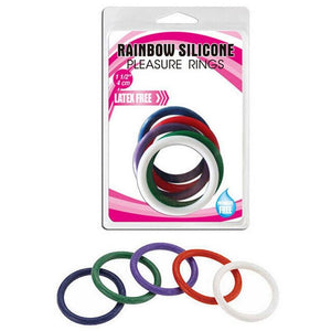 House Of Dasein Set 5 Rainbow Stretchy Silicone Cock Rings