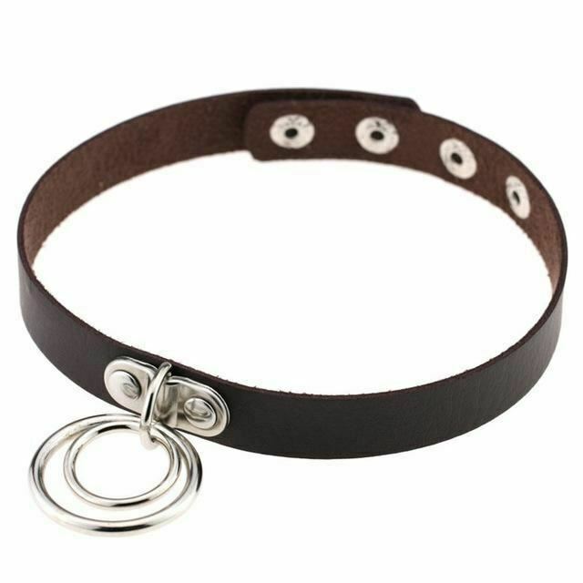 Black Collar Choker Slave Submissive Bondage Kink Fetish Restraint