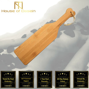 Large 42Cm Natural Bamboo Wooden Spanking Paddle Bdsm Impact Toy Fetish