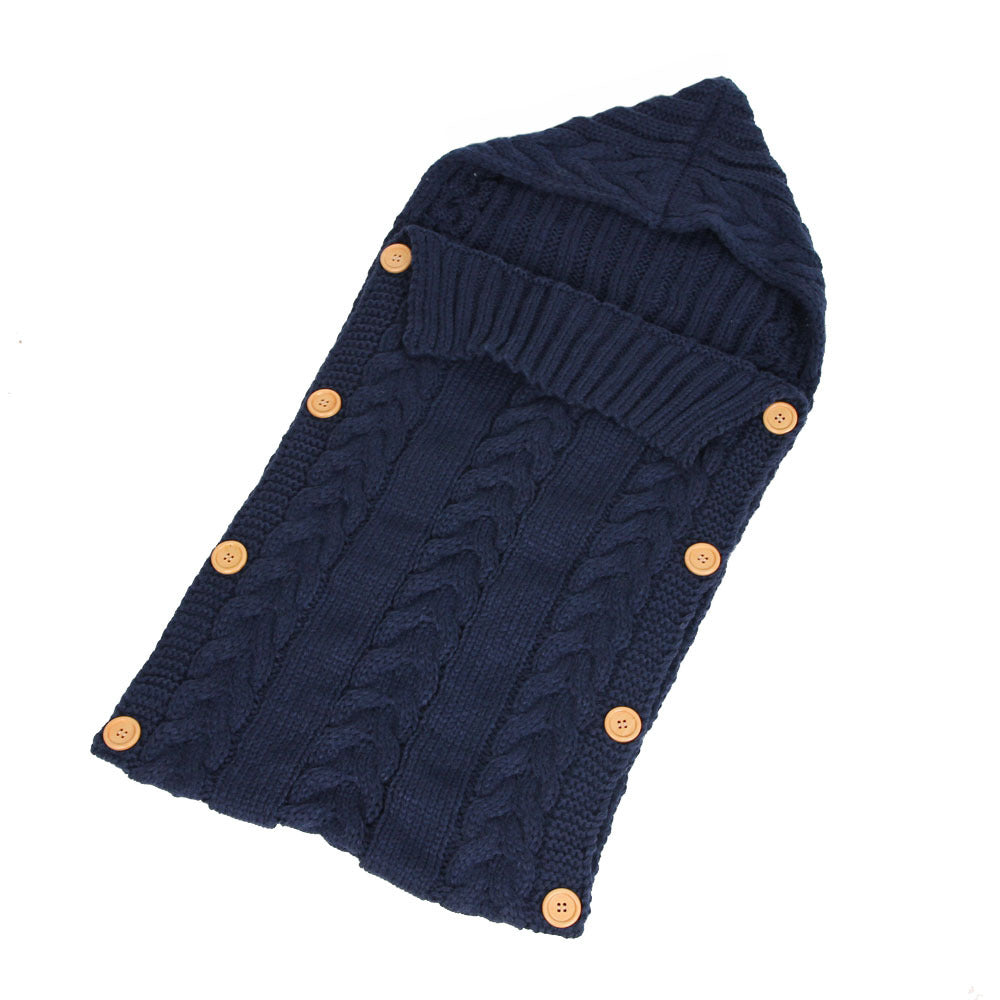 Autumn Winter Newborn Baby Boy Girl Knit Sleeping Bag Clothes Infant