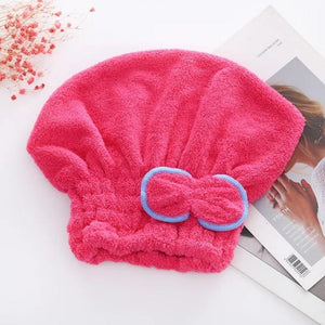 Hair Bonnets Red Microfibre Quick Drying Bath Towels For Womens Shower Hat