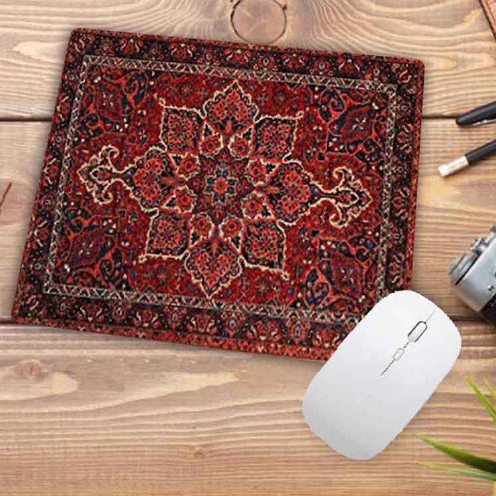 Mouse Pad Dark Red 22X18cm Persian Tribal Carpet For Computer Office Desk Mat