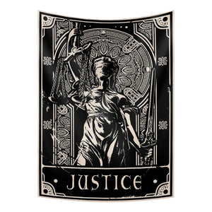 Tapestry Black Justice Statue 150X150 Cm Bohemian Decoration Home