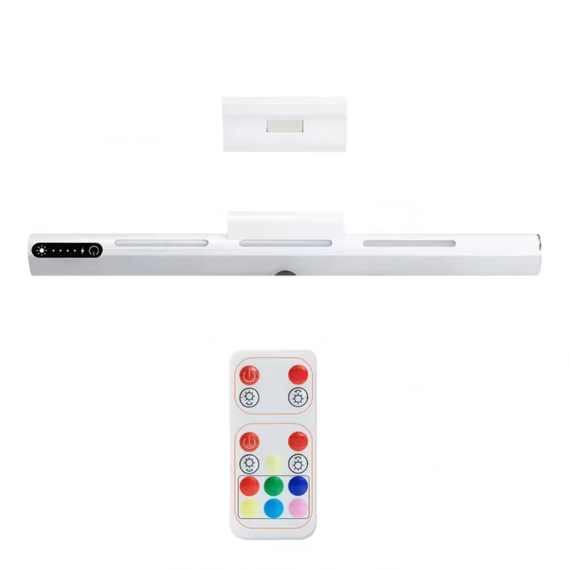 White Rechargeable Led Desk Light With Adjustable Rgb And Study Mode