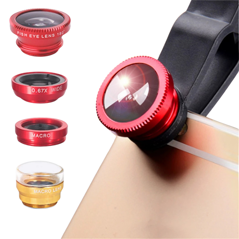 Phone Lens Fisheye 0.67X Wide Angle Zoom Camera Kit For Photography Enthusiasts