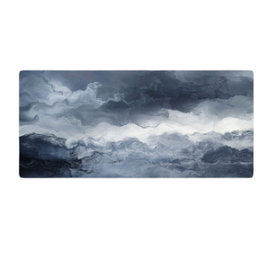 Mouse Pad Black White Marble Art Non Slip Rubber Mat For Computers And Laptops