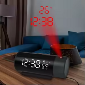 Projection Alarm Clock With Led Display Dual Alarms And Usb Charging