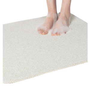 Elosung White Non Slip Loofah Style Bathroom Mat Quick Dry And Soft 40*80Cm