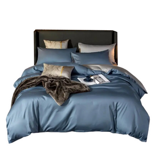 Blue Light Grey Ultra Soft Luxury Egyptian Cotton Cover King Size Set