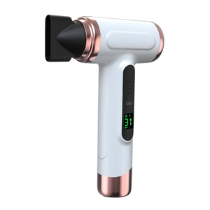 White Wireless Hair Dryer With Cold & Hot Air Portable Large Capacity Rechargeable Ionic Fast Drying Lightweight And Com