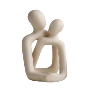 White Abstract Romantic Couple Candle Holder Modern Decorative Ornament